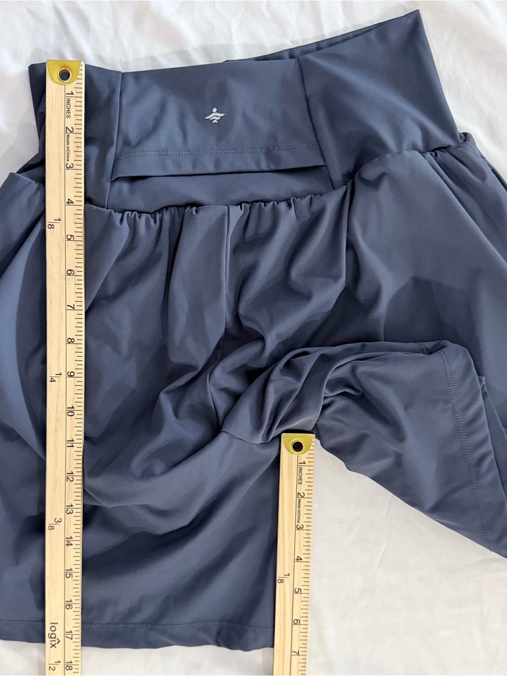 Halara High Waisted 2-in-1 Athletic Shorts Women L Blue Flowy Summer Stretch